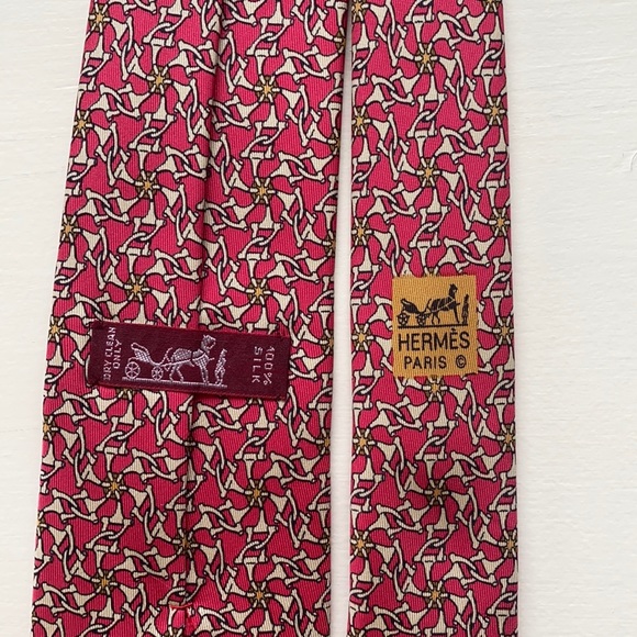 100% AUTH HERMÈS SILK TIE - Picture 2 of 2